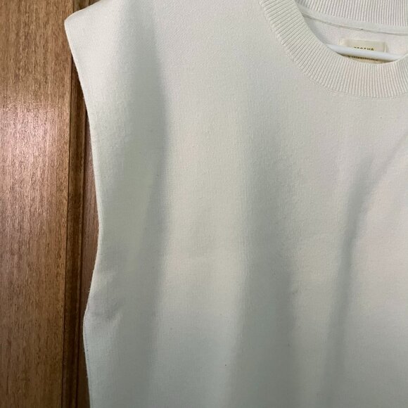 Anthropologie | Maeve Noah Sleeveless Muscle Sweater Tank | Cream, Large - Picture 6 of 9